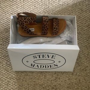 New never worn Steve Madden leopard sandals